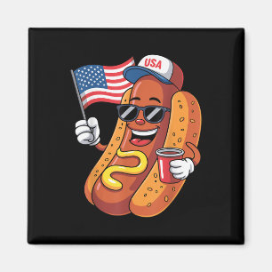 Mens Hotdog 4th Of July Fourth Of July Patriotic U Magnet