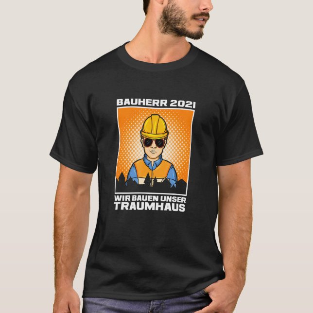 Mens House Builder Craftsman Architect Constructio T-Shirt (Front)