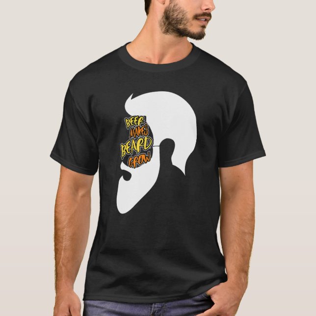 Mens Humourous Statement Beard Growth Bearded Faci T-Shirt (Front)
