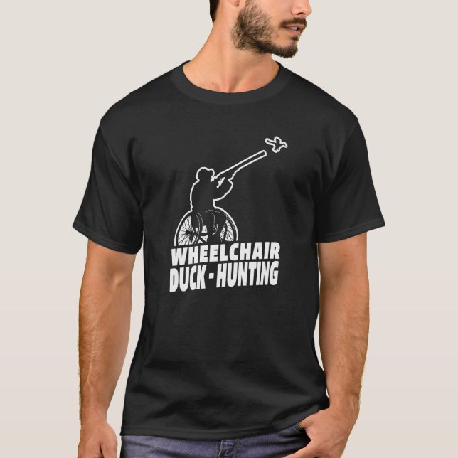 Mens Hunter Wheelchair Geese  Hunt Goose Duck Hunt T-Shirt (Front)