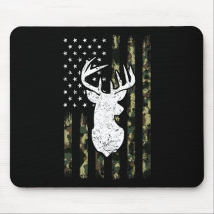 Mens Hunting Shirt American Camouflage Flag Deer S Mouse Pad