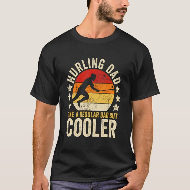 Mens Hurling Dad Like A Regular Dad But Cooler Fat T-Shirt (Front)