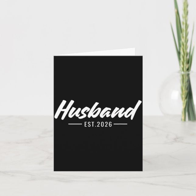 Mens Husband 2026 Married Couples Wedding Card (Front)