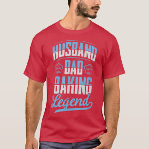 Mens Husband Dad Baking Legend Cute Funny Retro Ch T-Shirt