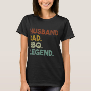Mens Husband Dad BBQ Legend Vintage BBQ Grilling T-Shirt
