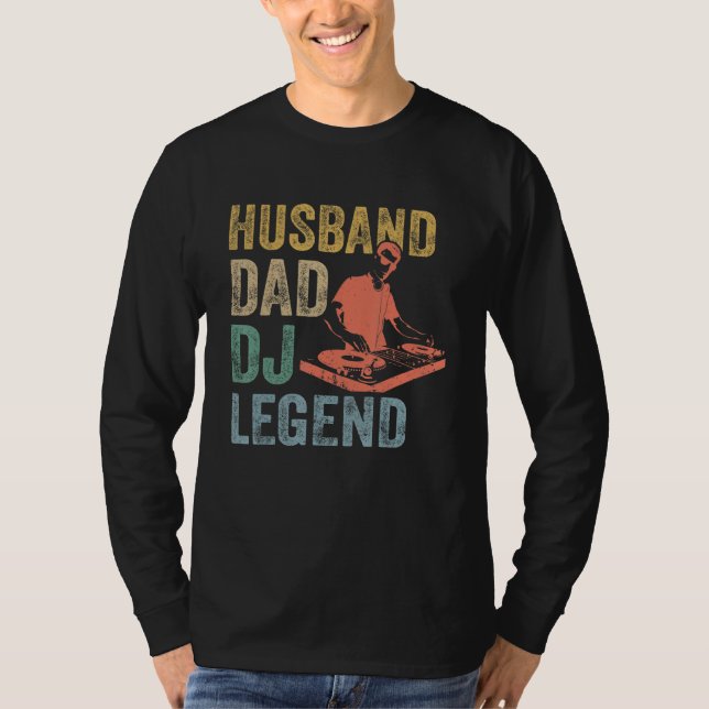 Mens Husband Dad Dj Legend  Dj Disc Jockey Music P T-Shirt (Front)