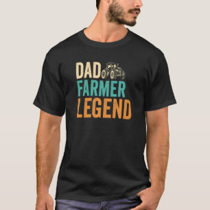 Mens Husband Dad Farmer Legend Father's Day Farmin T-Shirt