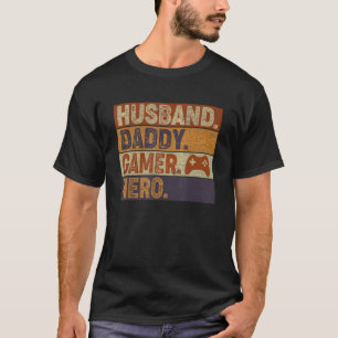 Mens  Husband Dad Father Gamer Gaming Gift T-Shirt