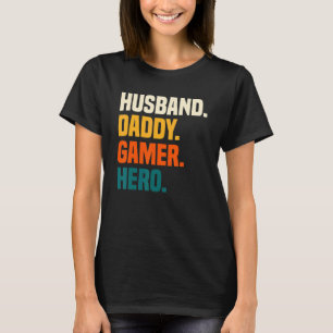 Mens   Husband Dad Father Gamer Gaming T-Shirt