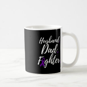 Mens Husband Dad Fighter Pancreatic Cancer Awarene Coffee Mug