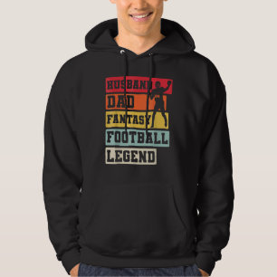 Mens Husband Dad Football Legend Football Players Hoodie