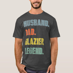 Mens Husband Dad Glazier Legend Vintage Father's D T-Shirt