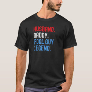 Mens Husband Dad Pool Guy Legend Patriotic 4th of  T-Shirt