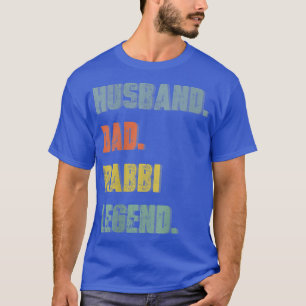 Mens Husband Dad Rabbi Legend Vintage Father's Day T-Shirt