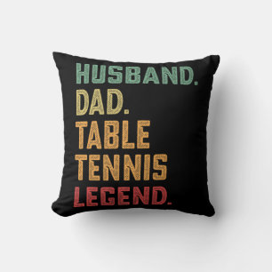 Mens Husband Dad Table Tennis Legend Cushion
