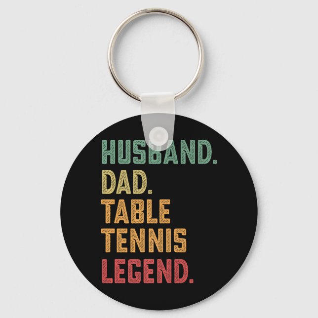 Mens Husband Dad Table Tennis Legend   Key Ring (Front)