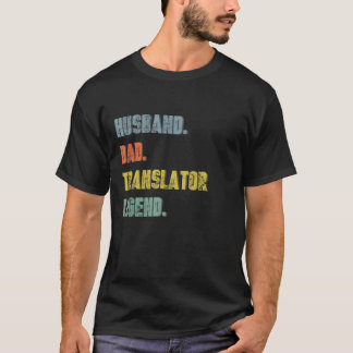 Mens Husband Dad Translator Legend Vintage Father' T-Shirt