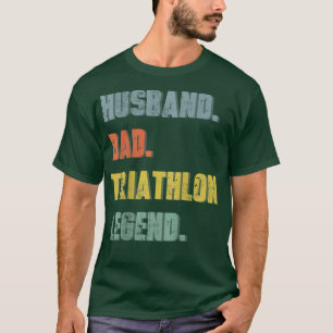 Mens Husband Dad Triathlon Legend Vintage Father's T-Shirt