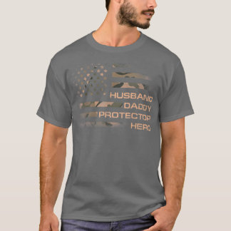 Mens Husband Daddy Protector Hero Father's Day US T-Shirt