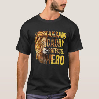 Mens Husband Daddy Protector Hero Funny Husband Gi T-Shirt