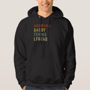 Mens Husband Daddy Tennis Legend Tennis Sport Fath Hoodie