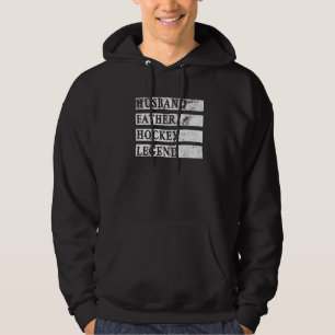 Mens Husband Father Hockey Legend Hockey Sport Fat Hoodie