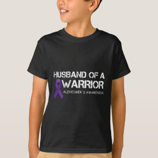 Mens Husband Of A Warrior Alzheimer's Awareness  T-Shirt