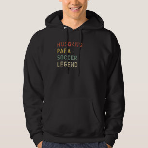 Mens Husband Papa Soccer Legend Soccer Sport Fathe Hoodie