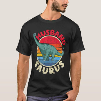 Mens Husband Saurus I Brachiosaurus Diplodocus I F T-Shirt