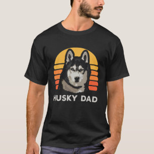 Mens Husky Dad Cute Husky Lover Dog Enthusiast Pet T-Shirt