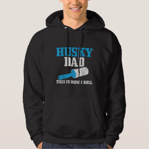 Mens Husky Dad Dog Hair Funny Siberian Husky Hoodie