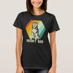 Mens Husky Dog - Vintage Husky Dad - Lover Dog - F T-Shirt