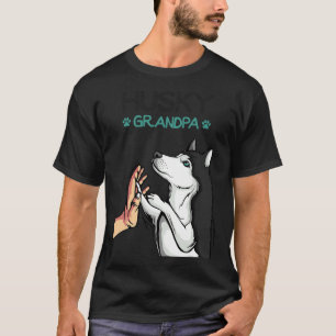 Mens Husky Grandpa Dog Dad T-Shirt