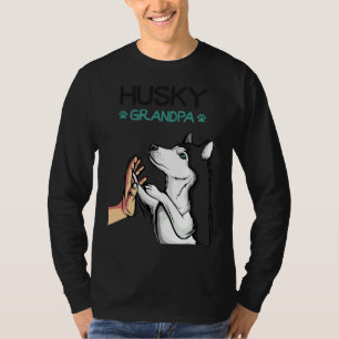 Mens Husky Grandpa Dog Dad T-Shirt