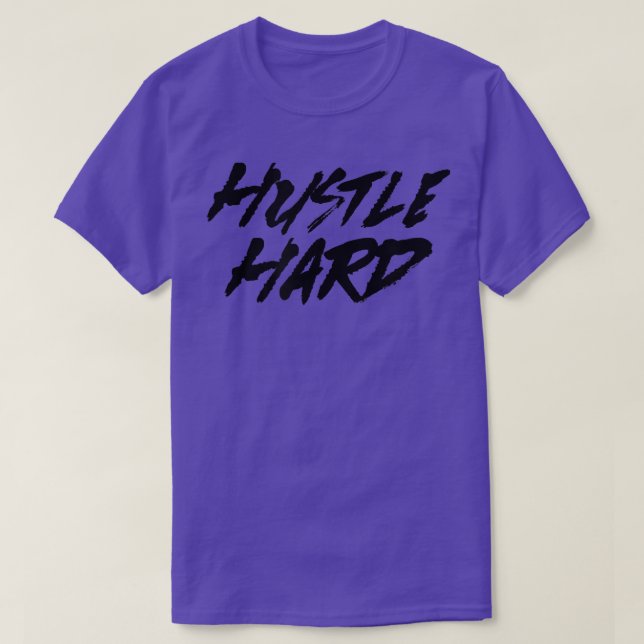 Mens HUSTLE HARD Gym Fitness Workout Bodybuilding  T-Shirt (Design Front)