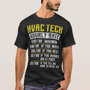 Mens HVAC Technician Hourly Rate Vintage Hvac Funn T-Shirt