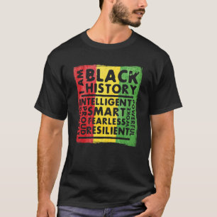 Mens I Am Black History Intelligent Strong Proud S T-Shirt