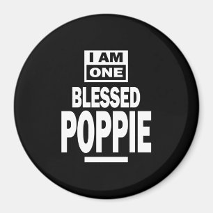 Mens I Am One Blessed Poppie Fathers Day Gift Magnet
