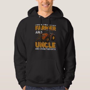 Mens I Have Two Titles Farmer And Uncle Farming Fa Hoodie