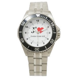Men's I Heart Stainless Steel Bracelet Watch