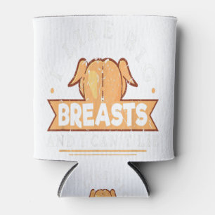 Mens I Like Big Breasts Funny Thanksgiving Turkey Can Cooler