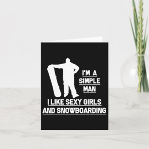 Mens I Like Y Girls And Snowboard Snowboard Snowbo Card