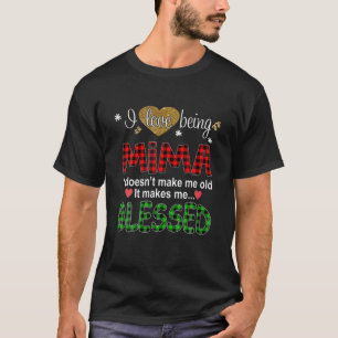 Mens I Love Being Mima Christmas Red Caro T-Shirt