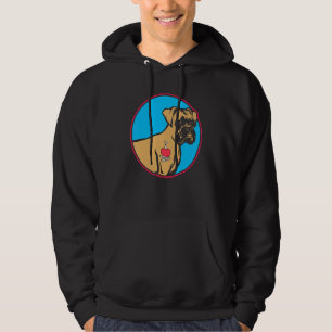 Mens I Love Dad Cute Boxer Dog Dad 4 Hoodie