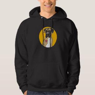 Mens I Love Dad Cute Boxer Dog Dad Hoodie
