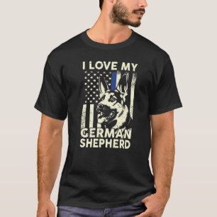 Mens I Love German Shepherd Cute German Shepard Do T-Shirt
