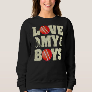 Mens I Love My Boys Croquet Father's Day Croquet Sweatshirt