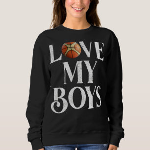 Mens I Love My Boys Netball  Netball Dad Father's  Sweatshirt