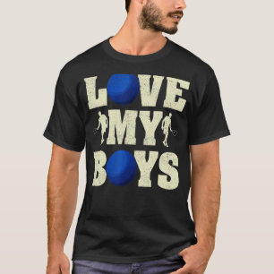 Mens I Love My Boys Racquetball Fathers Day Racqu T-Shirt