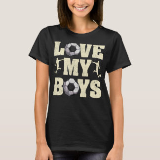 Mens I Love My Boys Soccer Father's Day Soccer Da T-Shirt